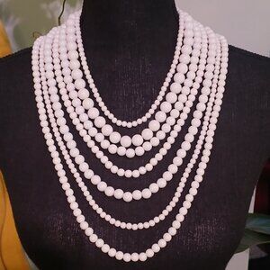 Beautiful White Beaded Necklace